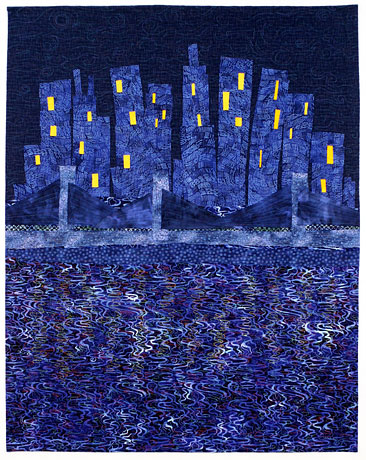 Metropolis - art quilt by Pam RuBert
