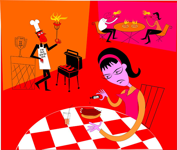 Hotter than H - drawing by Pam RuBert